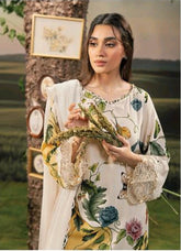 Mbasics by Maria B | Fall 2025 Unstitched Luxury 3-Piece Collection | Digital Print & Organza Embroidery 07-A